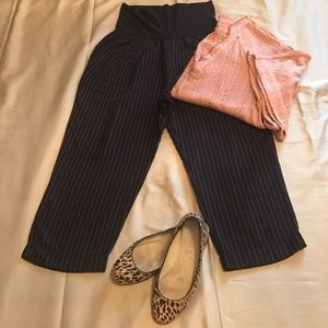 HEI-HEI  Striped Black pants